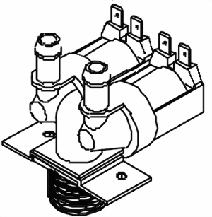 Magnetventil für die Matic-Twin-Serie von 1996 bis 2009 Bravilor Bonamat